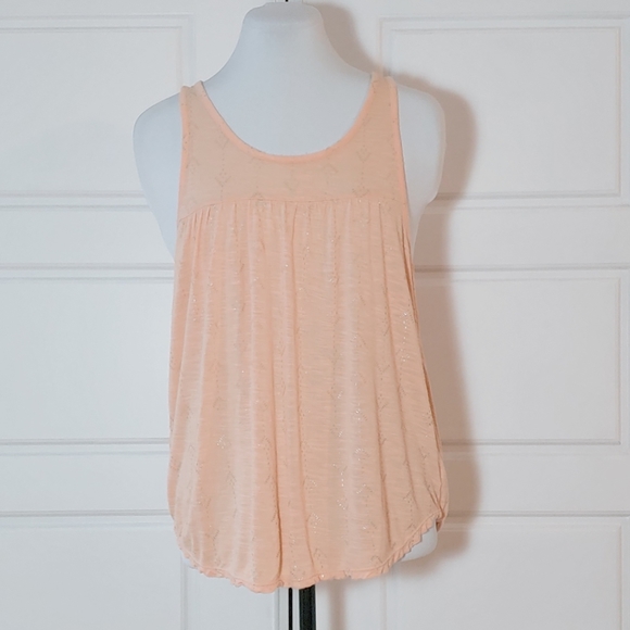 💰3/20$💰AEO peach color silver bohemian print top